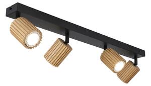 Brilagi - Bodové svietidlo MODERN WOOD 4xGU10/8W/230V drevo/čierna