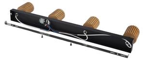 Brilagi - Bodové svietidlo MODERN WOOD 4xGU10/8W/230V drevo/čierna