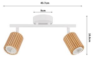 Brilagi - Bodové svietidlo MODERN WOOD 2xGU10/8W/230V drevo/biela