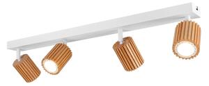 Brilagi - Bodové svietidlo MODERN WOOD 4xGU10/8W/230V drevo/biela