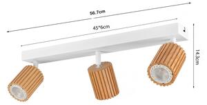 Brilagi - Bodové svietidlo MODERN WOOD 3xGU10/8W/230V drevo/biela