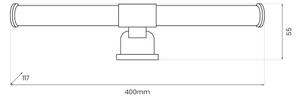 LED kúpeľňové osvetlenie zrkadla 2v1 APA LED/6W/230V 40 cm IP44 čierne