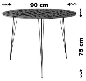 Jedálenský stôl SANDALF orech/čierna