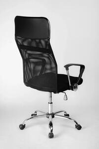Otočná kancelárska stolička KOMFORT — sieť, čierna