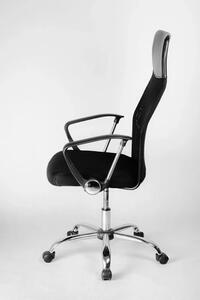 Otočná kancelárska stolička KOMFORT — sieť, čierna