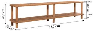 TV stolík LADA borovica, šírka 180 cm
