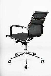 Otočná kancelárska stolička FACTORY — sieť, čierna