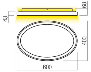 Redo 01-3806 - LED stmievateľné stropné svietidlo NOBU LED/60W/230V biela
