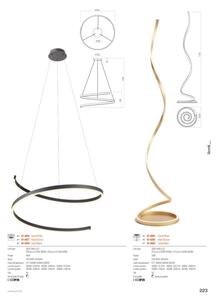 Redo 01-4283 - LED stmievateľná stojacia lampa SCROLL LED/30W/230V čierna