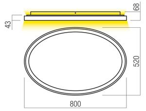 Redo 01-3811 - LED stmievateľné stropné svietidlo NOBU LED/80W/230V čierne