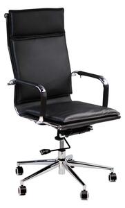 Otočná kancelárska stolička TALLIN — ekokoža, čierna