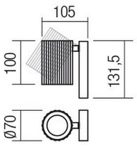 Redo 01-2582 - Nástenné bodové svietidlo DELPHI 1xGU10/7W/230V zlaté