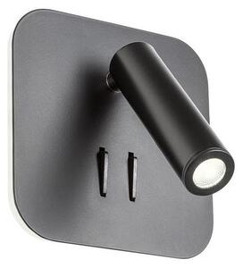 Redo 01-1492 - LED nástenné svietidlo QUDA LED/6W/230V + LED/3W CRI 90 čierna