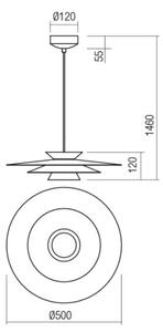 Redo 01-3003 - LED luster na lanku FARGO LED/16,5W/230V pr. 50 cm béžová/biela