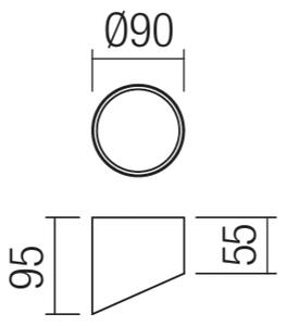 Redo 01-1626 - LED bodové svietidlo UTO LED/6W/230V priemer 9 cm čierne
