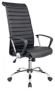 Otočná kancelárska stolička MEDIUM Plus — ekokoža, čierna