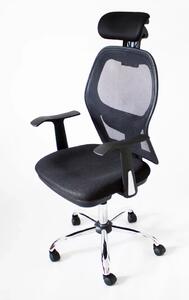 Otočná kancelárska stolička ELPO — sieť, látka, čierna