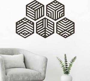 DUBLEZ | Nástenná dekorácia - Hexagón (5 ks)
