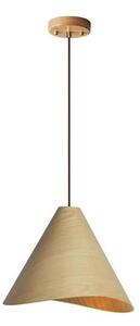 Drevený luster na lanku 1xE27/60W/230V pr. 33 cm masív/dub/kaučukovník