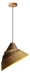 Drevený luster na lanku 1xE27/60W/230V pr. 33 cm masív/dub/orech/kaučukovník