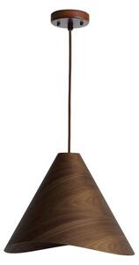 Drevený luster na lane 1xE27/60W/230V, priemer 45 cm, masív/orech/kaučukovník