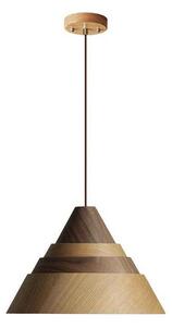 Drevený luster na lanku 1xE27/60W/230V pr. 33 cm masív/dub/orech/kaučukovník
