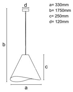 Drevený luster na lanku 1xE27/60W/230V pr. 33 cm masív/dub/kaučukovník