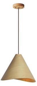 Drevený luster na lane 1xE27/60W/230V pr. 45 cm masív/dub/kaučukovník