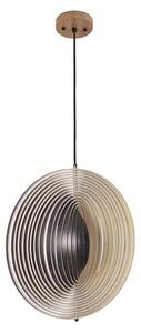 Drevený luster na lanku 1xE27/60W/230V pr. 50 cm masív/dýha/kaučukovník