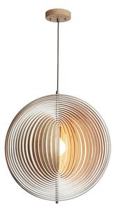 Drevený luster na lanku 1xE27/60W/230V priemer 50 cm masív/dyha/kaučukovník