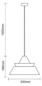 Drevený luster na lanku 1xE27/60W/230V pr. 33 cm masív/dub/orech/kaučukovník