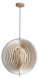 Drevený luster na lane 1xE27/60W/230V pr. 43,5 cm masív/dyha/buk/kaučukovník