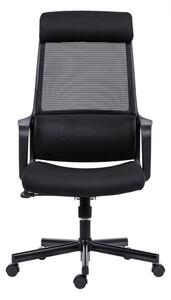 Kancelárska otočná stolička FARO — sieť, čierna