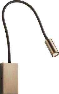 Redo 01-4475 - LED flexibilná lampička WALLIE LED/3W/230V USB CRI 90 bronzová