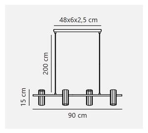 Nordlux - Závesný luster na lane ALANIS 4xGU10/15W/230V mosadz