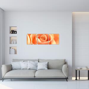 Obraz oranžové ruže (Obraz 90x30cm)