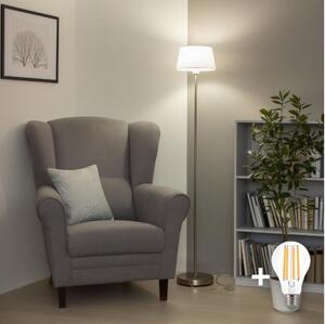 Brilagi - LED stojacia lampa CERIA 1xE27/40W/230V pr. 25 cm biela/matný chróm