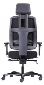 Ergonomická záťažová stolička BOSTON 24/7 — látka, čierna, nosnosť 200 kg