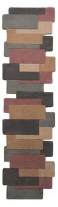 Vlnený koberec Flair Rugs Collage Earthy, 60 x 230 cm