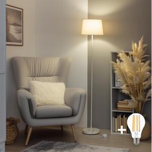 Brilagi - LED Stojacia lampa CERIA 1xE27/40W/230V priemer 30 cm béžová/biela