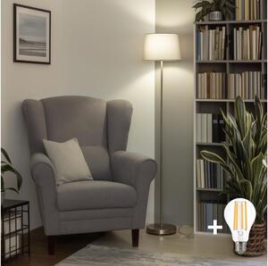 Brilagi - LED stojacia lampa CERIA 1xE27/40W/230V pr. 30 cm sivá/matný chróm