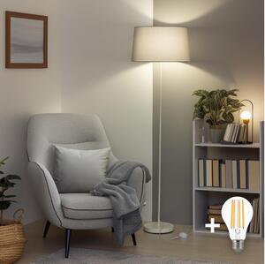 Brilagi - LED stojacia lampa CERIA 1xE27/40W/230V pr. 45 cm šedá/biela
