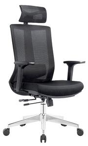 Kancelárska ergonomická stolička Neoseat SABRINA — sieť / látka, čierna, nosnosť 150 kg