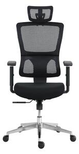 Kancelárska ergonomická stolička VIVAX — sieť/látka, čierna, nosnosť 150 kg