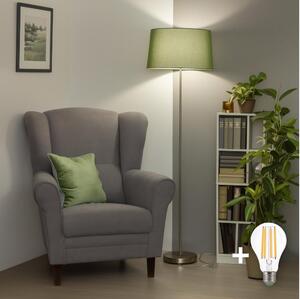 Brilagi - LED stojacia lampa CERIA 1xE27/40W/230V pr. 45 cm zelená/matný chróm