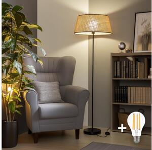 Brilagi - LED stojacia lampa CERIA 1xE27/40W/230V, priemer 50 cm, béžová/čierna