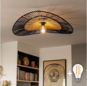 Brilagi - LED Prisadený luster CERIA BOHO 1xE27/40W/230V pr. 50 cm čierna/hnedá