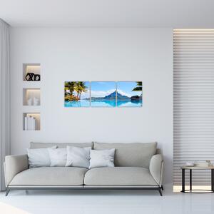 Moderný obraz - raj pri mori (Obraz 90x30cm)