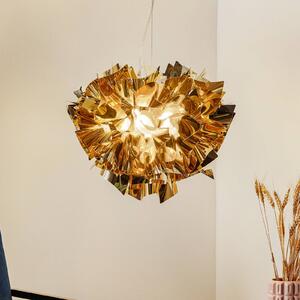 Slamp Veli dizajnová stropná lampa, Ø 42 cm, zlatá