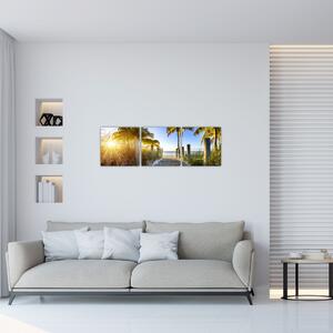 Moderný obraz do bytu - tropický raj (Obraz 90x30cm)